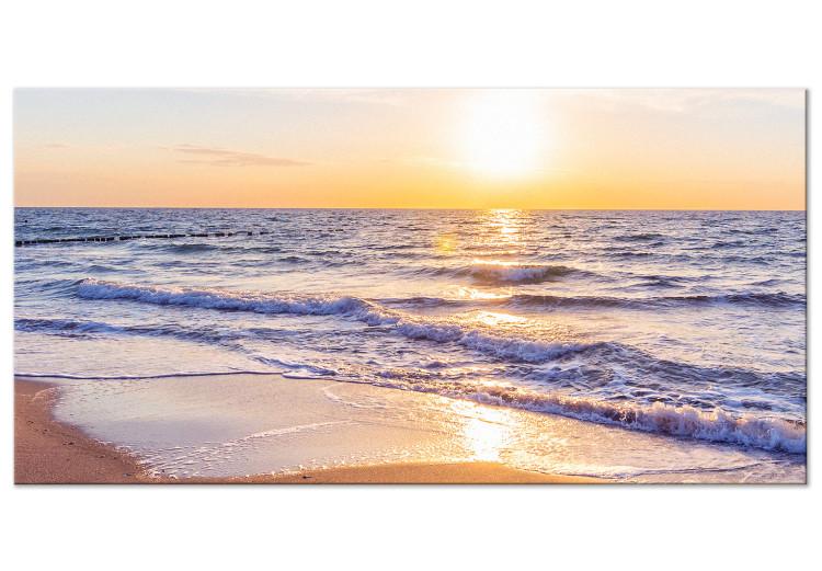 Large canvas print Calm Waves - Brown II [Large Format]