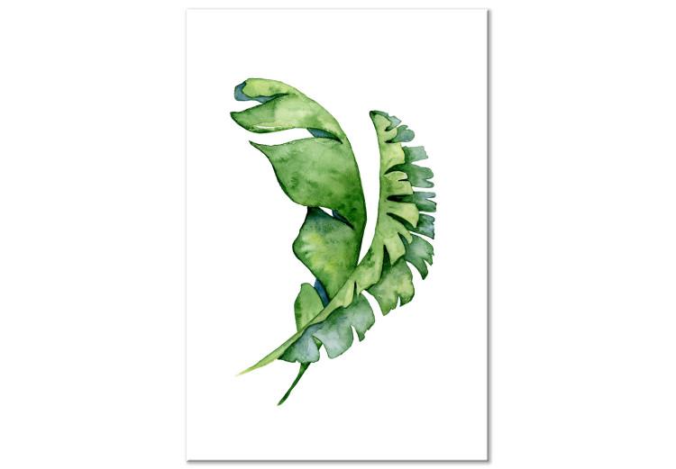 Canvas Two green leaves - plant composition in boho style