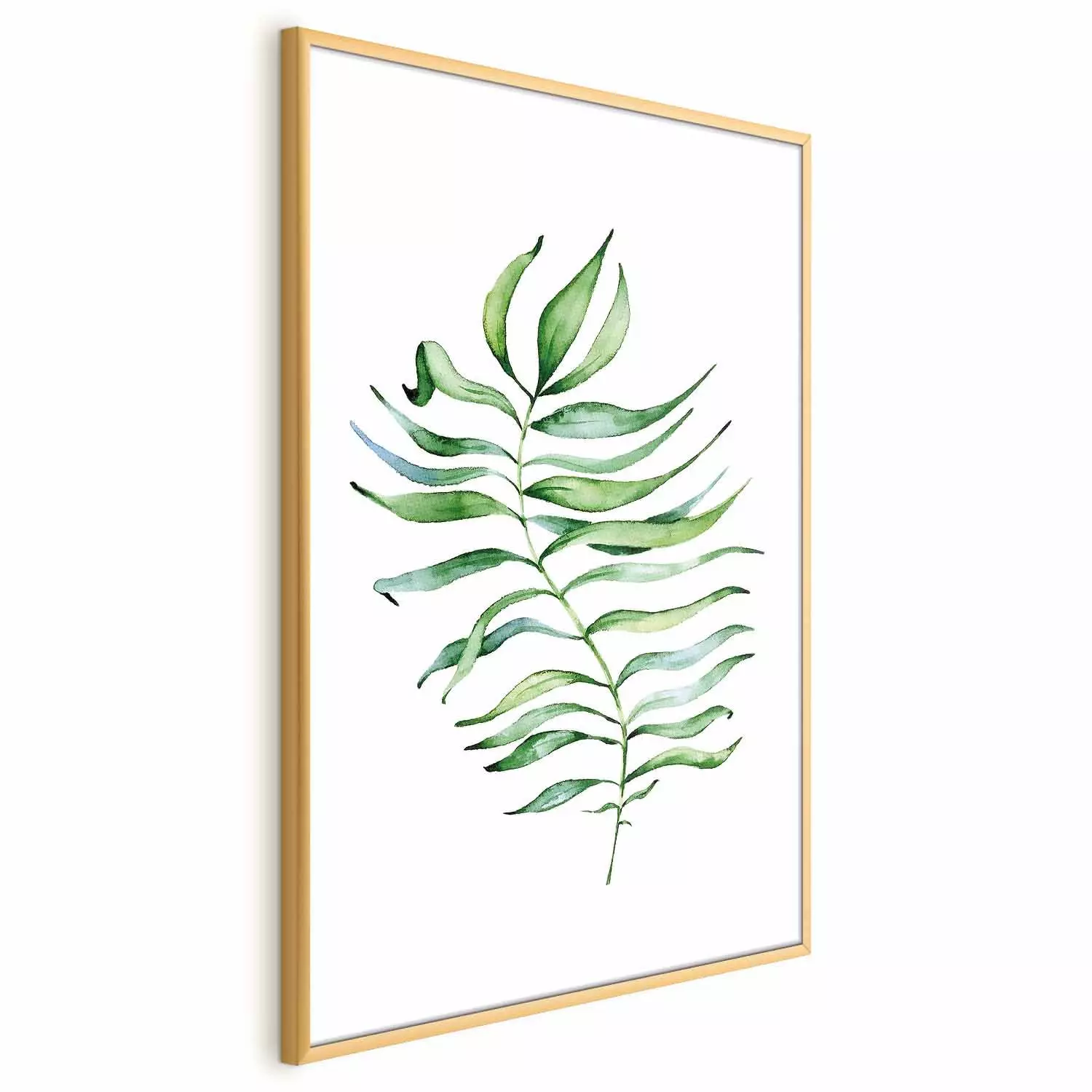 poster-in-frames-dancing-leaf-watercolor-composition-with-green-leaves-on-white-bimago for Free Printable Leaf Wall Art Poster in frames Dancing Leaf - watercolor composition with green leaves on white - bimago for Free Printable Leaf Wall Art