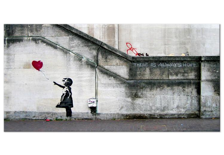 Large canvas print Girl With a Balloon by Banksy II [Large Format]