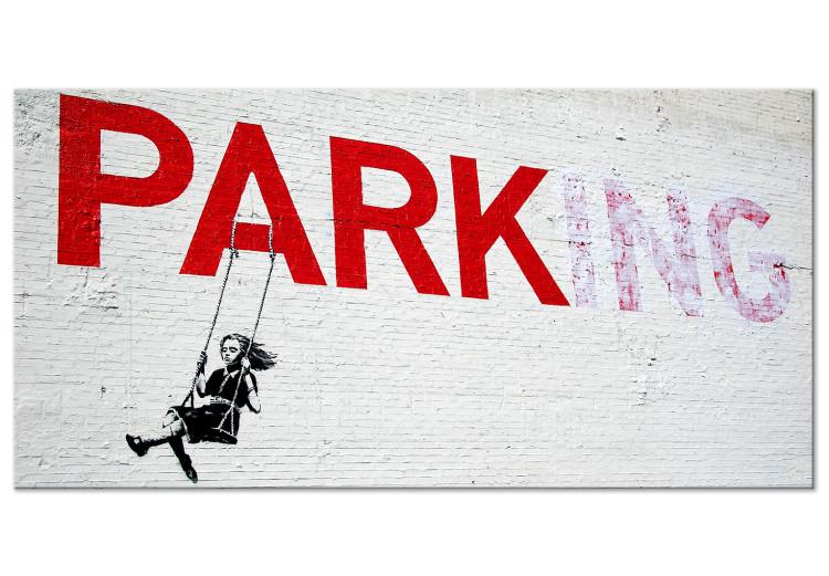 Large canvas print Parking Girl Swing by Banksy II [Large Format]