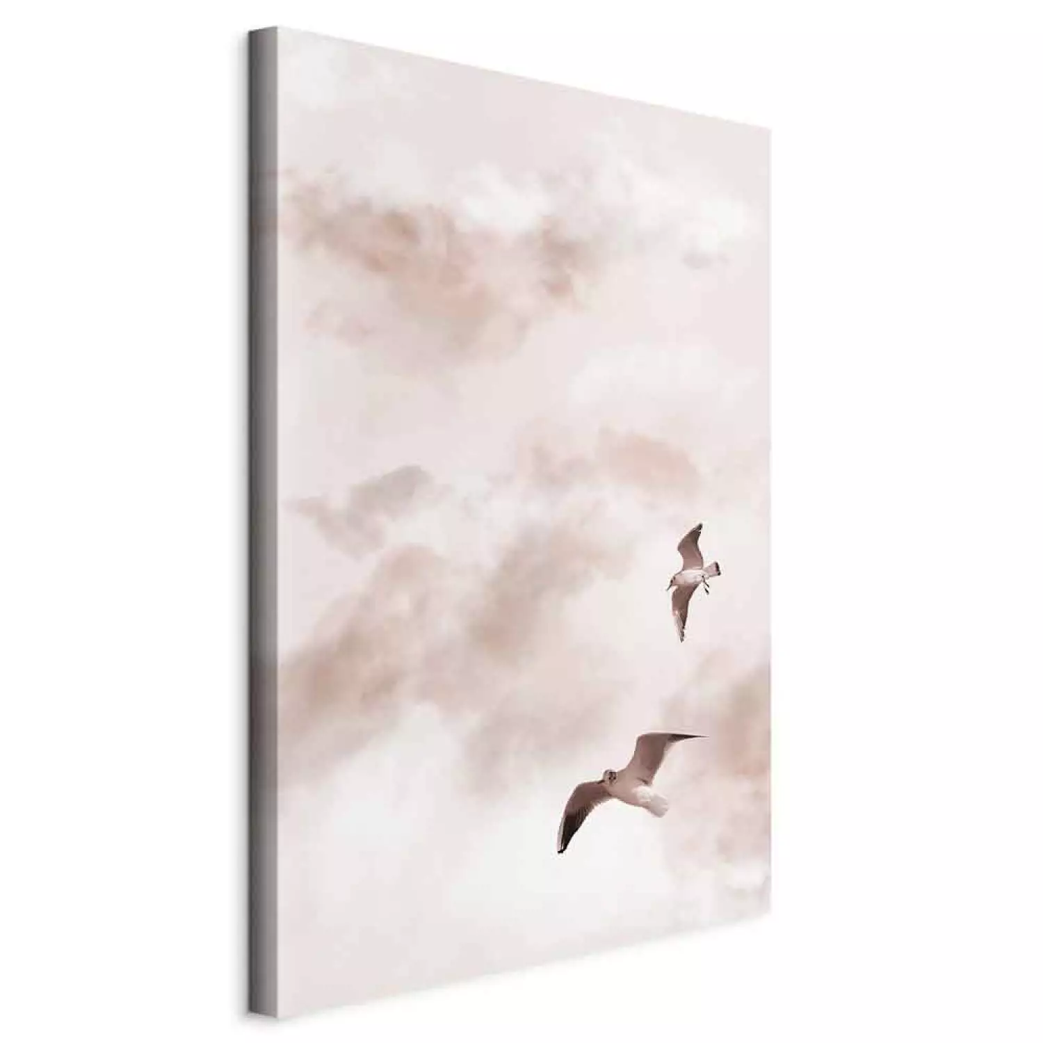 Canvas Art Print Celestial Lovers Vertical - birdscape in the sky