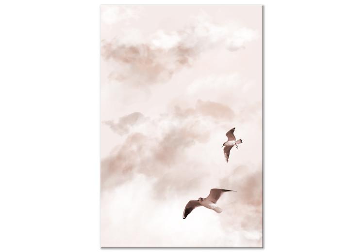 Canvas Celestial Lovers (1-piece) Vertical - birdscape in the sky