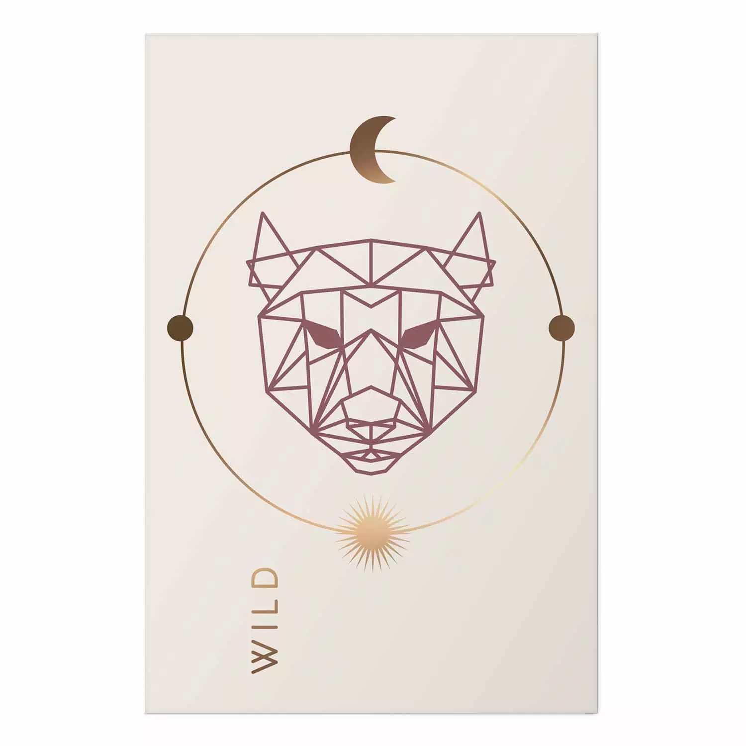 Wall Poster Wild Heart - animal and solar system arrangement in a geometric abstraction