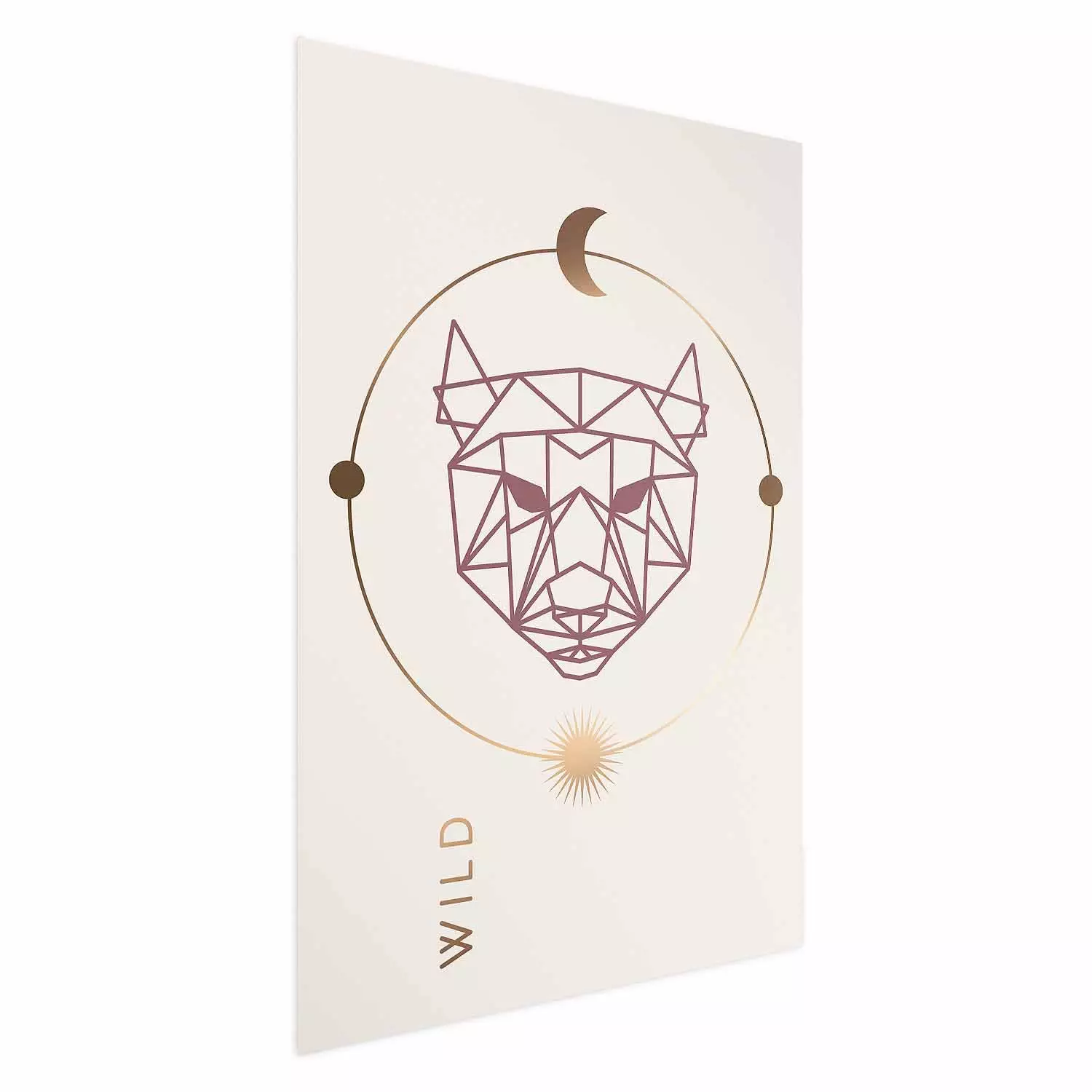 Wall Poster Wild Heart - animal and solar system arrangement in a geometric abstraction