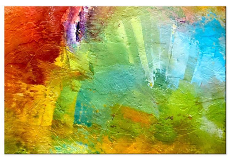 Canvas Mountains from Above (1-piece) Wide - colorful abstraction on texture