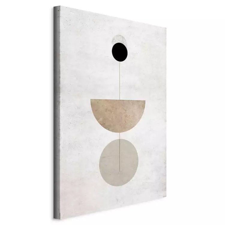 Gray-black wheels and semicircles - Abstraction with geometric figures