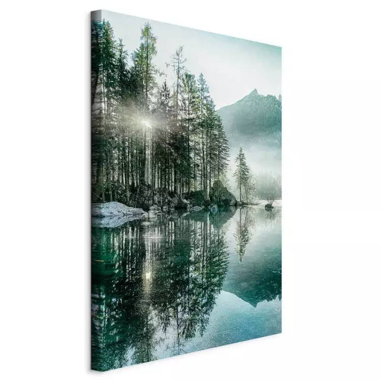 Morning by the Lake (1-piece) Vertical - mountain landscape scene
