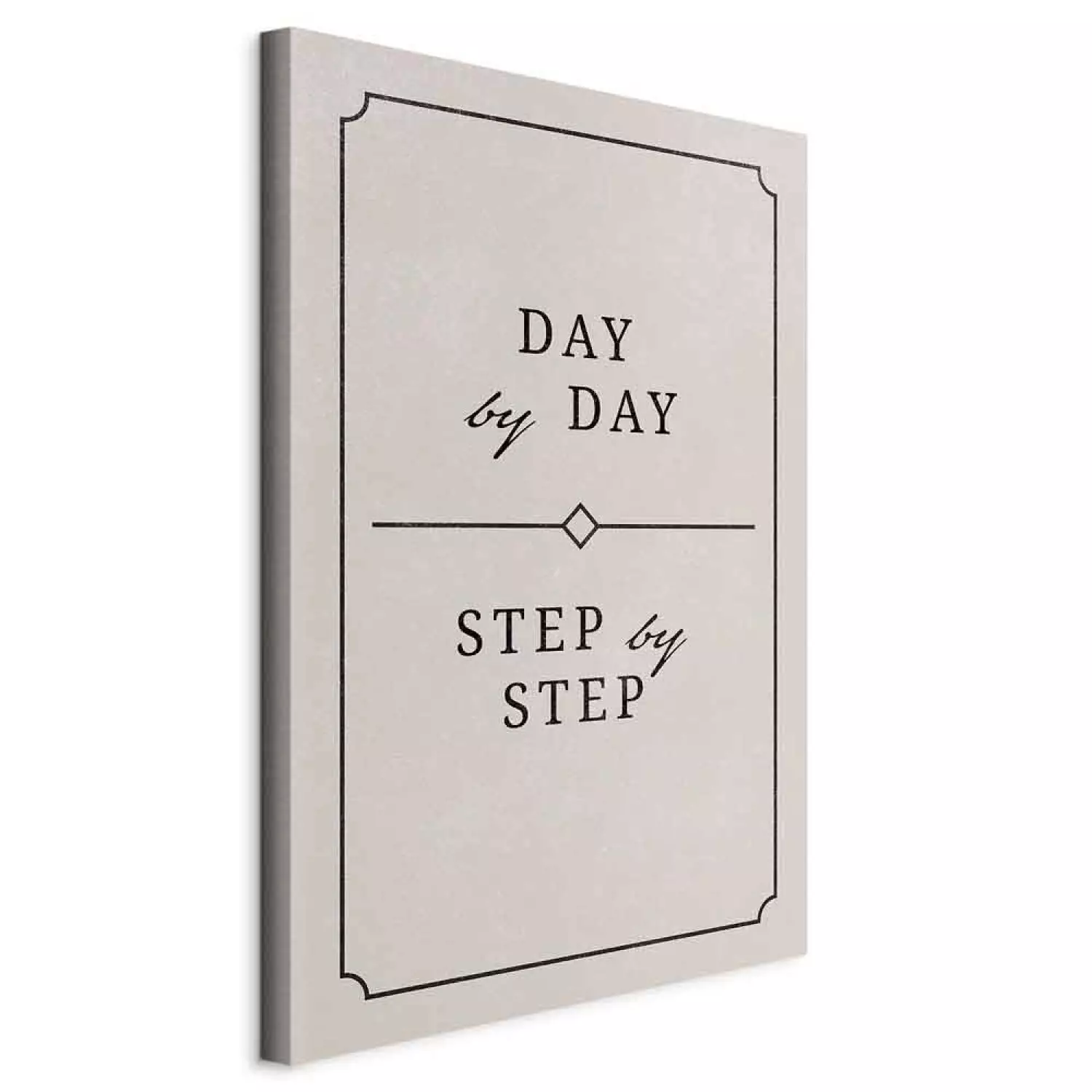 Canvas Print Step by step, day by day - Topographic graphics in English