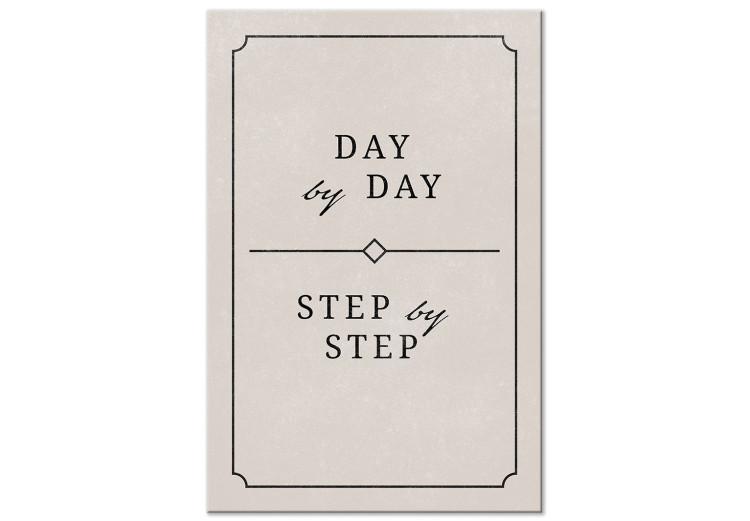 Canvas Step by step, day by day - Topographic graphics in English