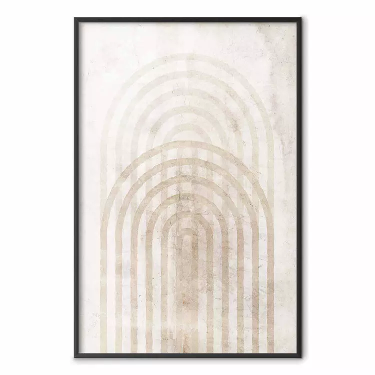 Interweave - beige composition with a unique abstraction in scandi boho style