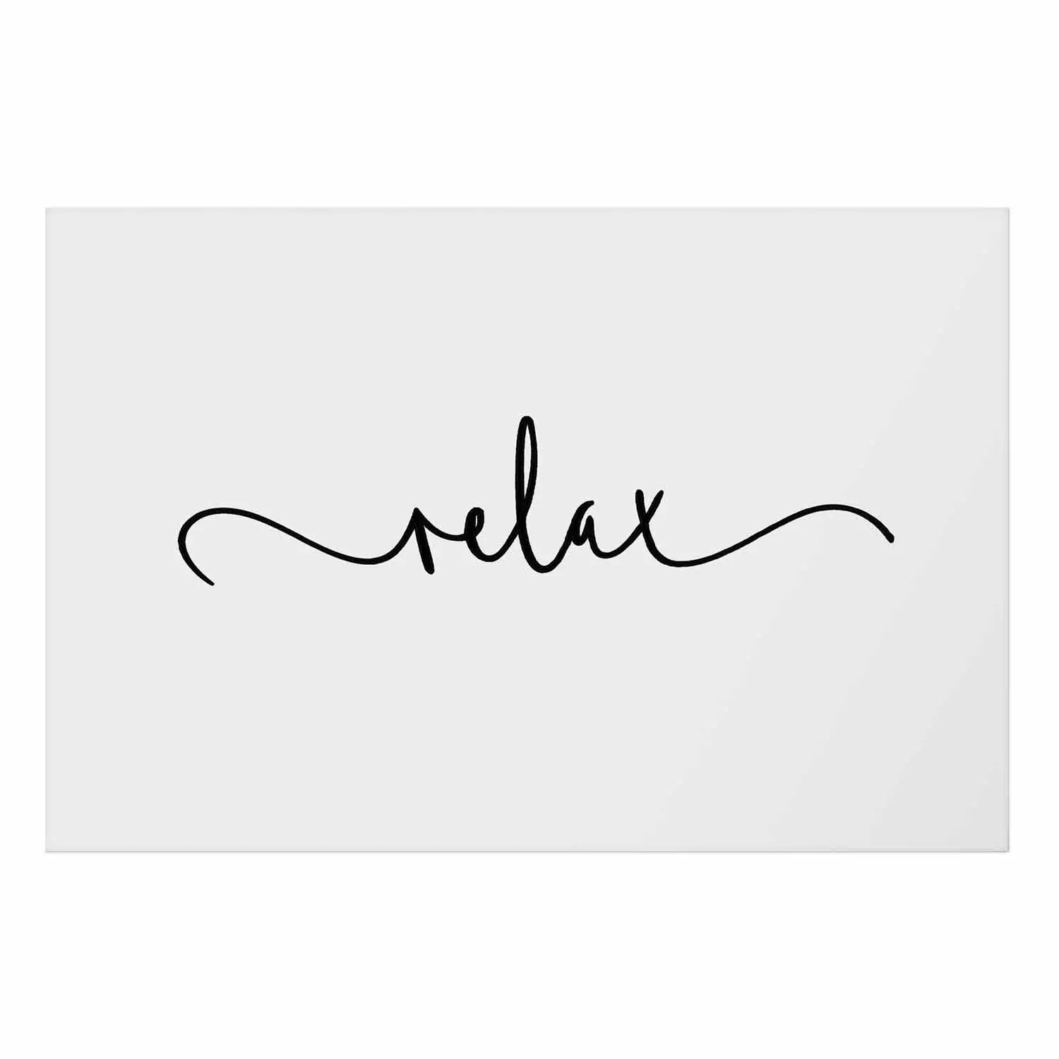 Wall Poster Relax - minimalist composition with English text