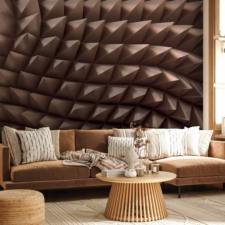 Sharp edges - Abstract geometric 3D pattern, optical illusion ideal for a modern living room