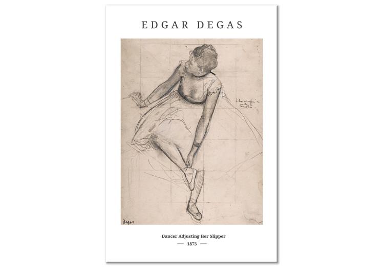 Canvas Edgar Degas: Dancer Adjusting Her Slipper (1 Part) Vertical