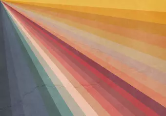Wall Mural Summer sunshine - multicoloured retro striped background with texture Wallpaper Cropper