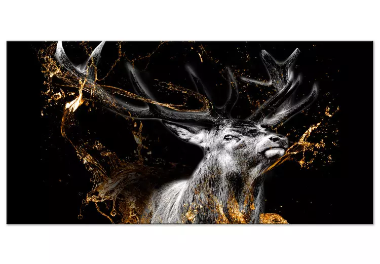 Large canvas print Golden Deer II [Large Format]
