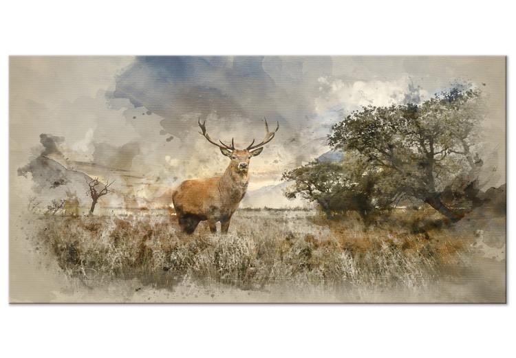 Large canvas print Deer in Field II [Large Format]