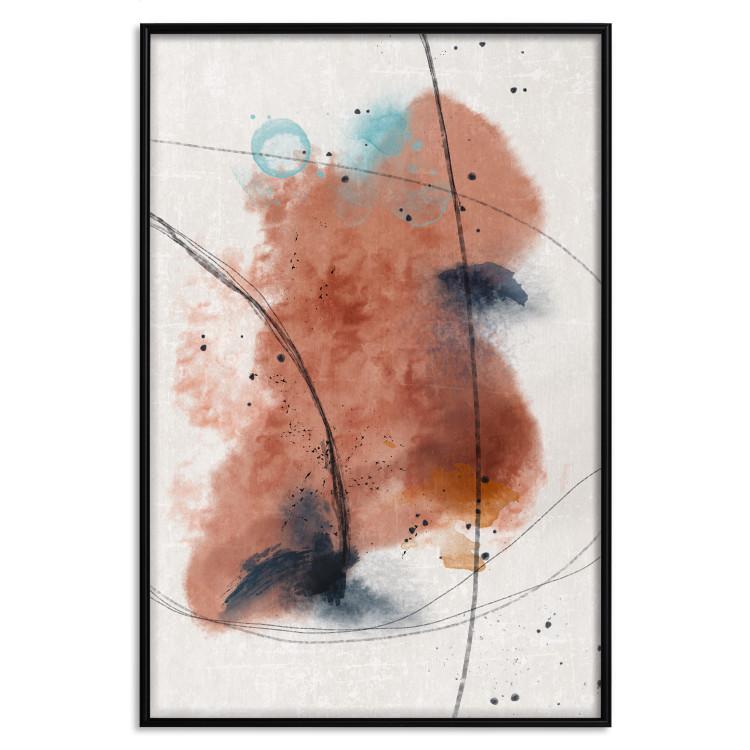 Poster Secret of the Future - artistic watercolor abstraction in blotches