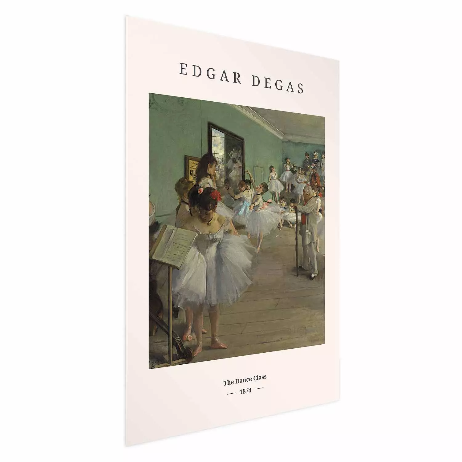 Poster Dance Class - black English text and people dancing ballet