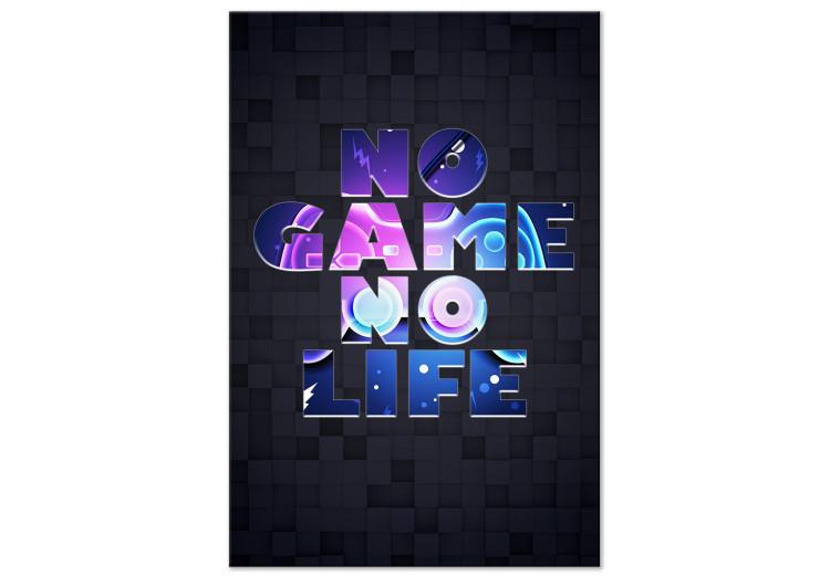 Canvas No Game No Life (1-piece) Vertical - geometric texts on background