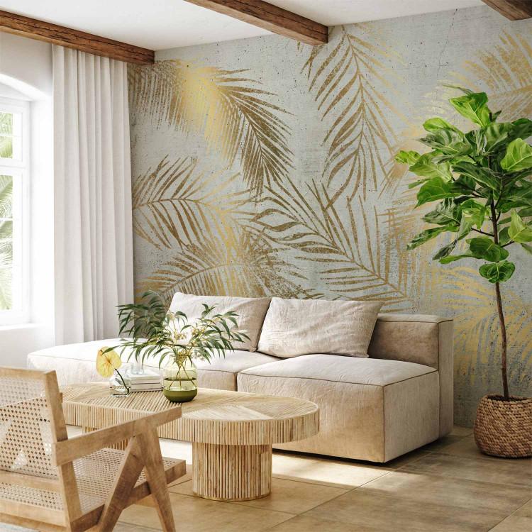 Wall Mural Circle of Palm Trees - Bright Tropical Composition