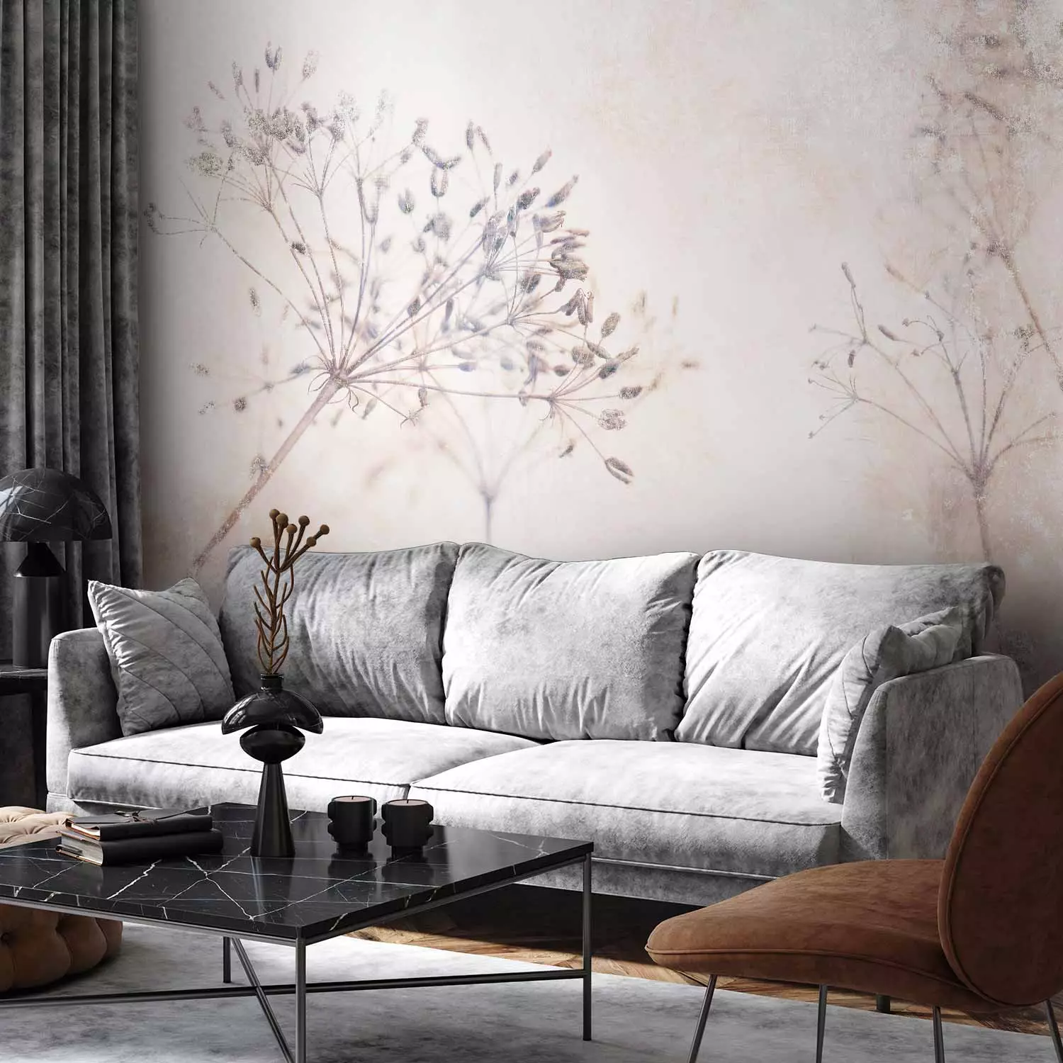 Wall Mural Shrubs on the Sun
