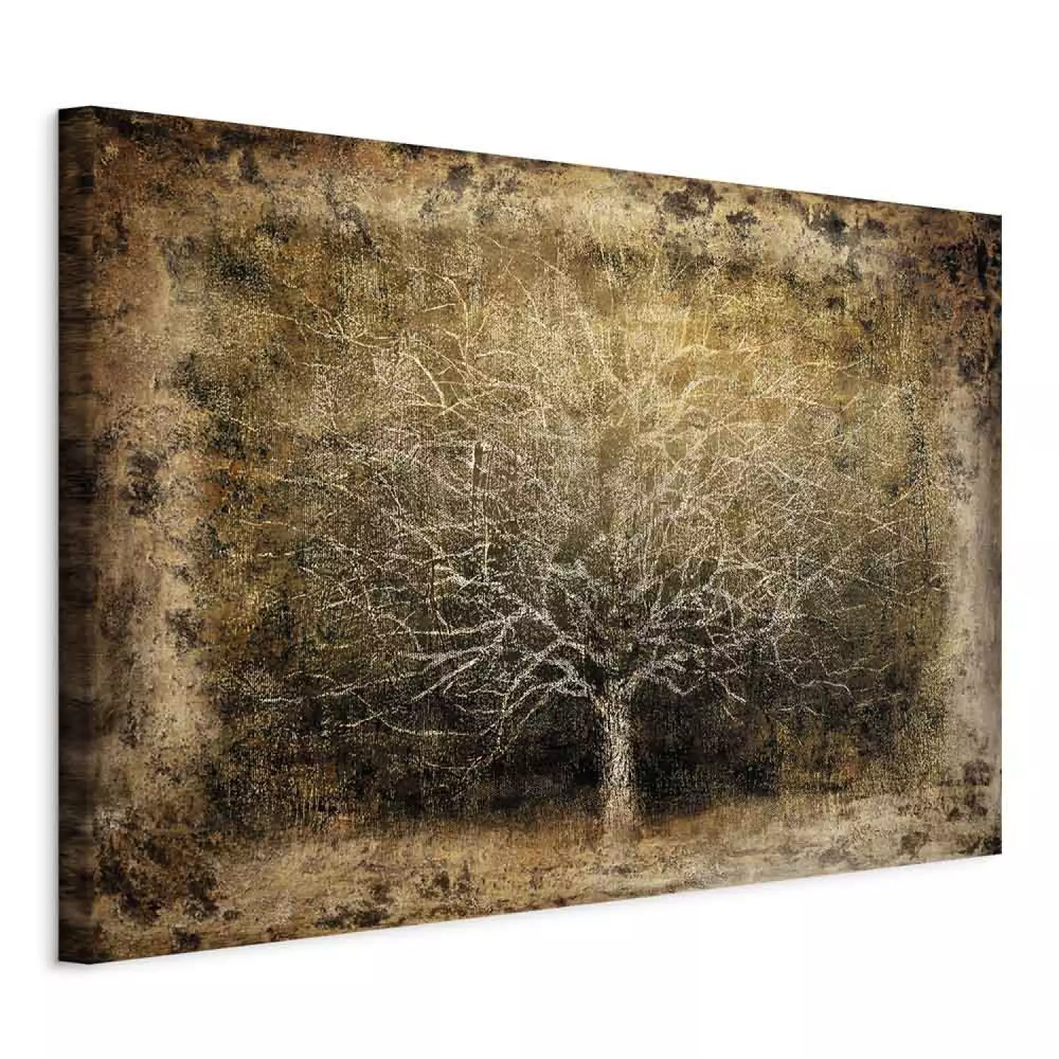 Canvas Print Venetian Tree Vertical - bare branches in vintage style