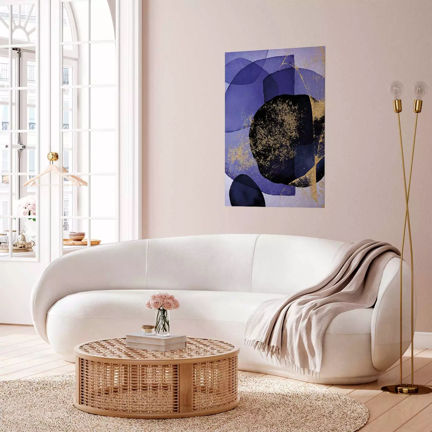 Poster Purple Kaleidoscope - abstract composition of colorful patterns