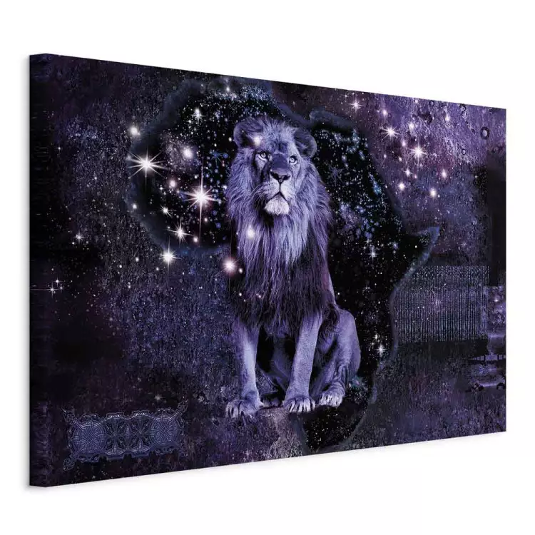 King's Rest (1-piece) wide - wild cat on purple background