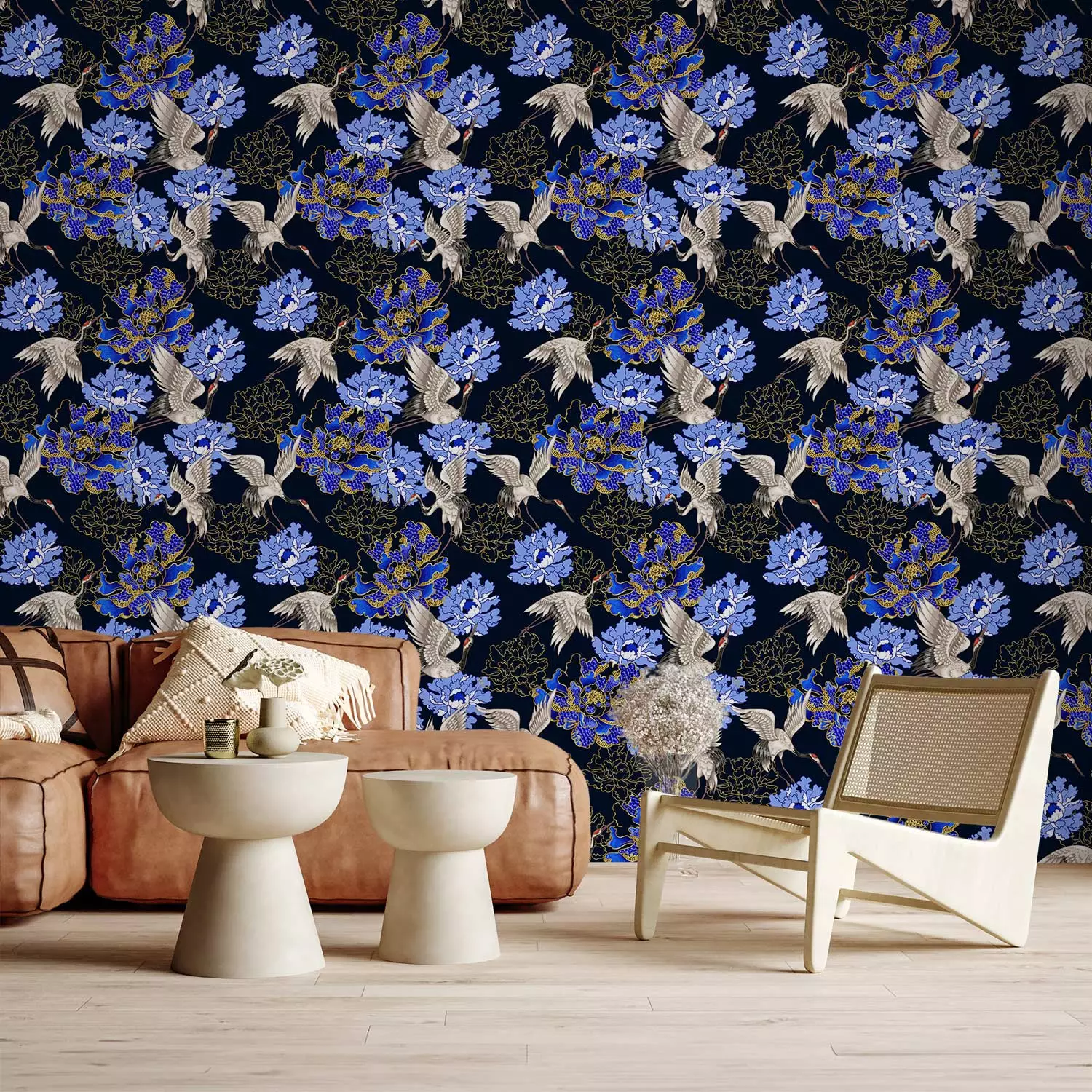 Modern Wallpaper Blue Orient