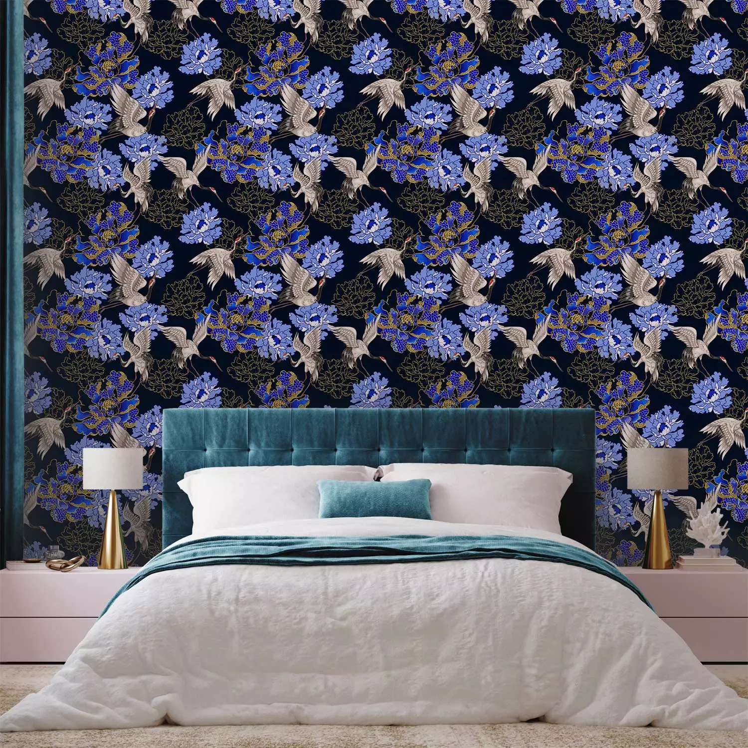 Modern Wallpaper Blue Orient