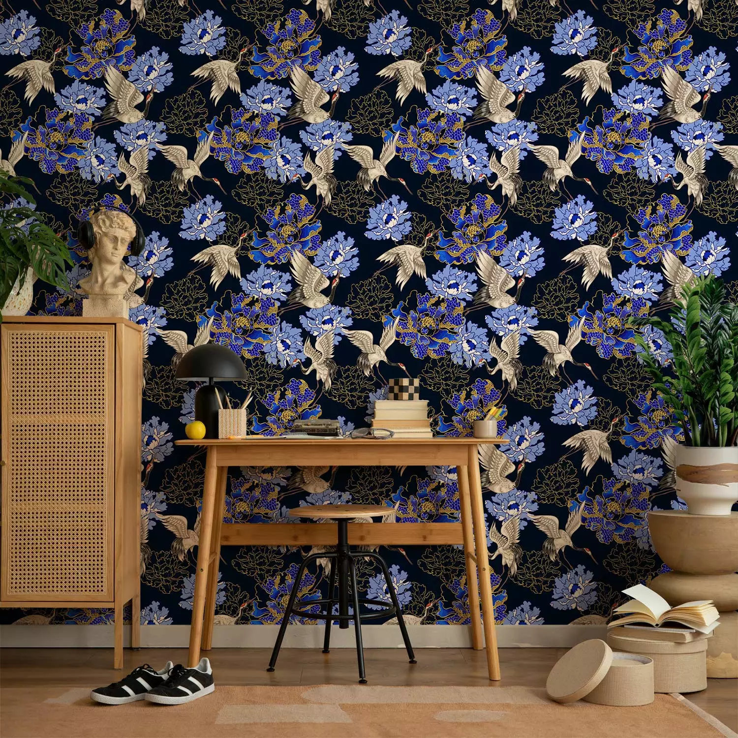 Modern Wallpaper Blue Orient