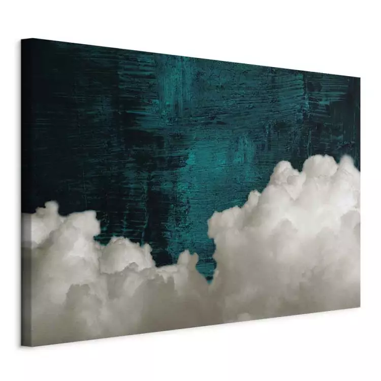 Emerald Abstraction (1-piece) Wide - clouds on a green background