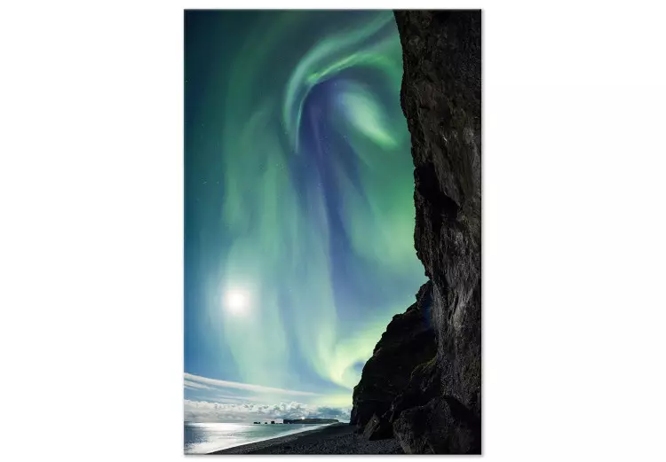 Canvas Wonder of Nature (1-piece) Vertical - landscape with cliff and polar sky