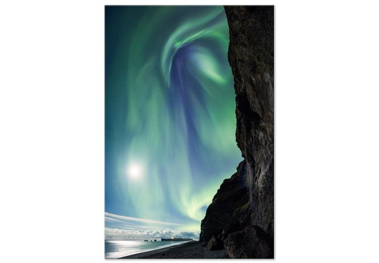 Canvas Wonder of Nature (1-piece) Vertical - landscape with cliff and polar sky