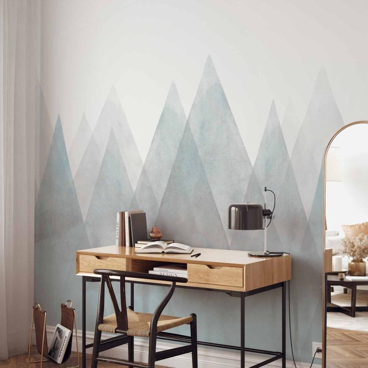 Wall Mural Triangular mountains - abstract landscape with geometric figures