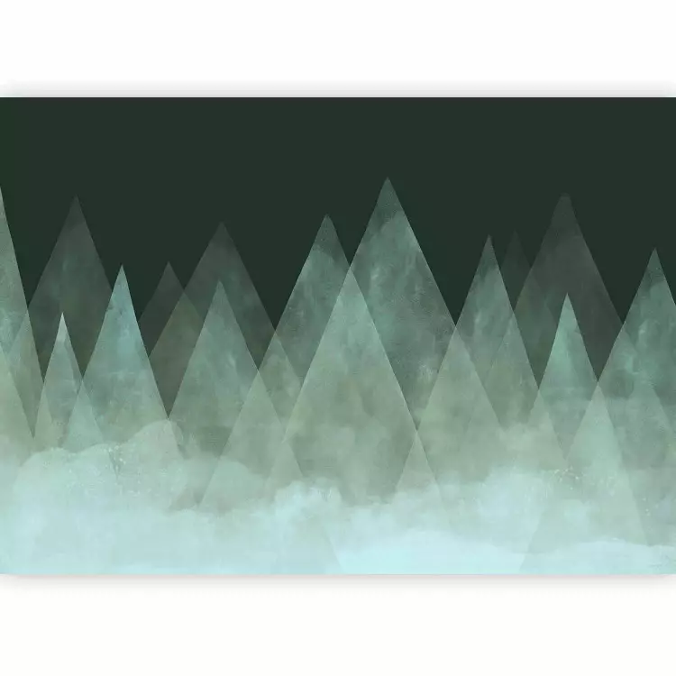 Mountain triangles - Landscape with abstraction in dark colors