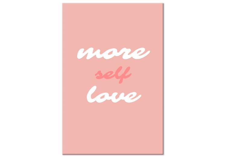 Canvas More Self Love (1-piece) Vertical - pink background with love texts