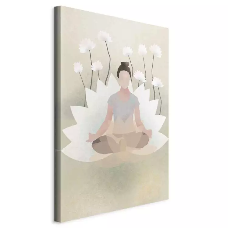 Love Yoga (1-piece) Vertical - floral composition in Zen style