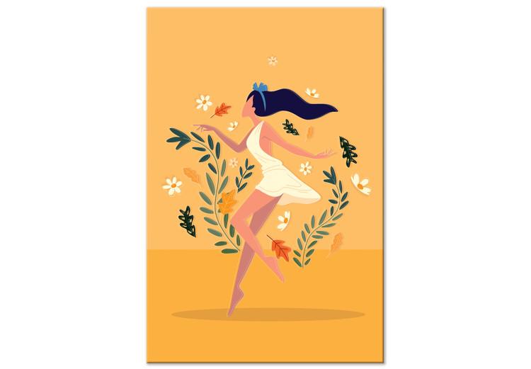 Canvas Dancing Among Flowers (1-piece) Vertical - woman amidst plants