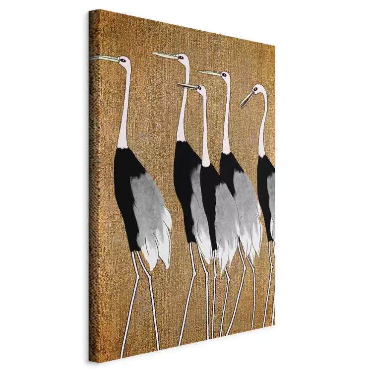 Asian Cranes (1-piece) Vertical - birds in Japanese style