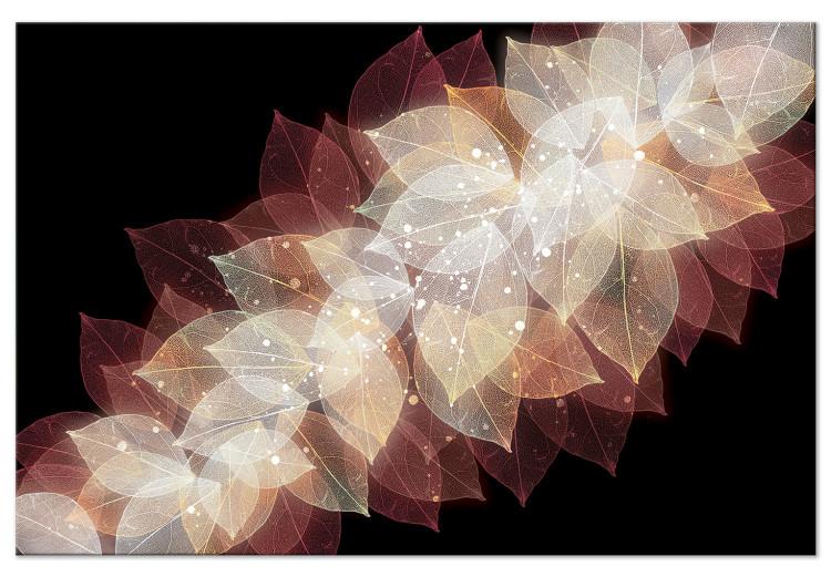 Canvas Nature Abstraction (1-piece) Wide - first variant - leaves