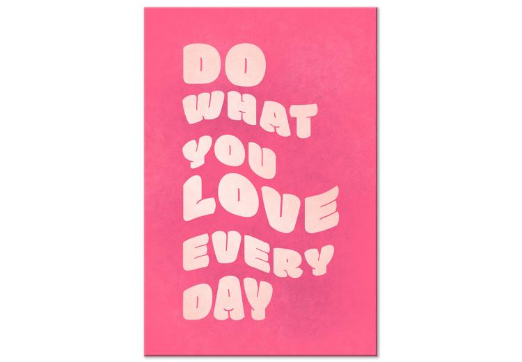 Canvas Do What You Love (1-piece) Vertical - background and English texts