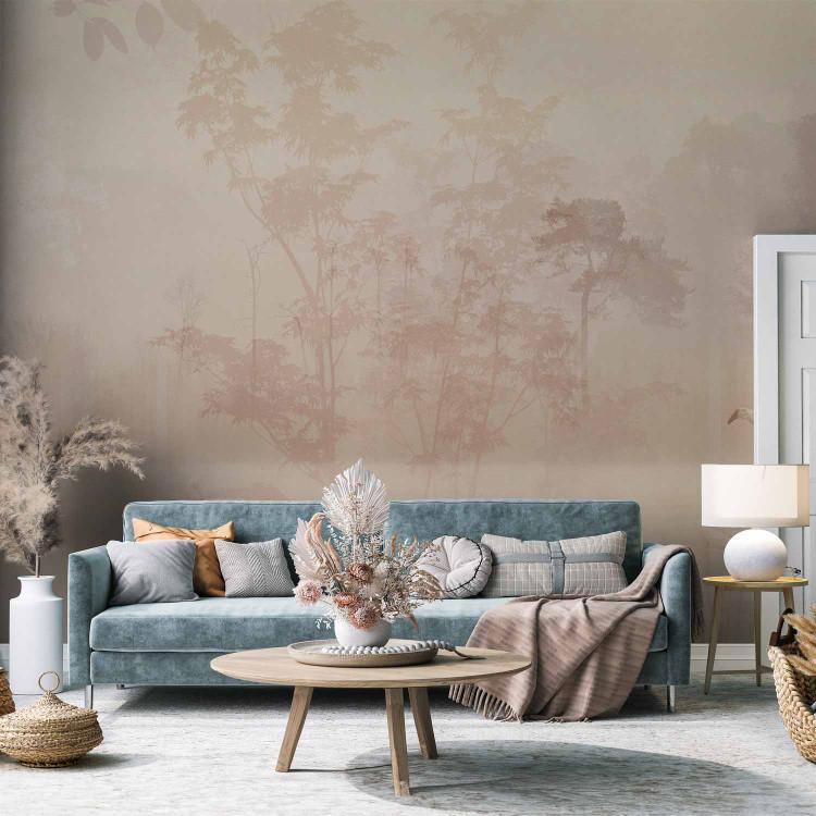 Wall Mural Majestic birds - minimalist landscape with flamingos in a lake
