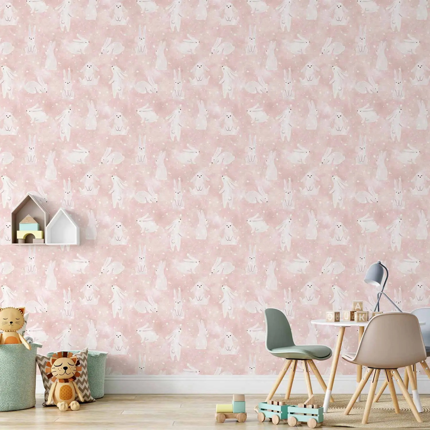 bunny wallpaper nursery