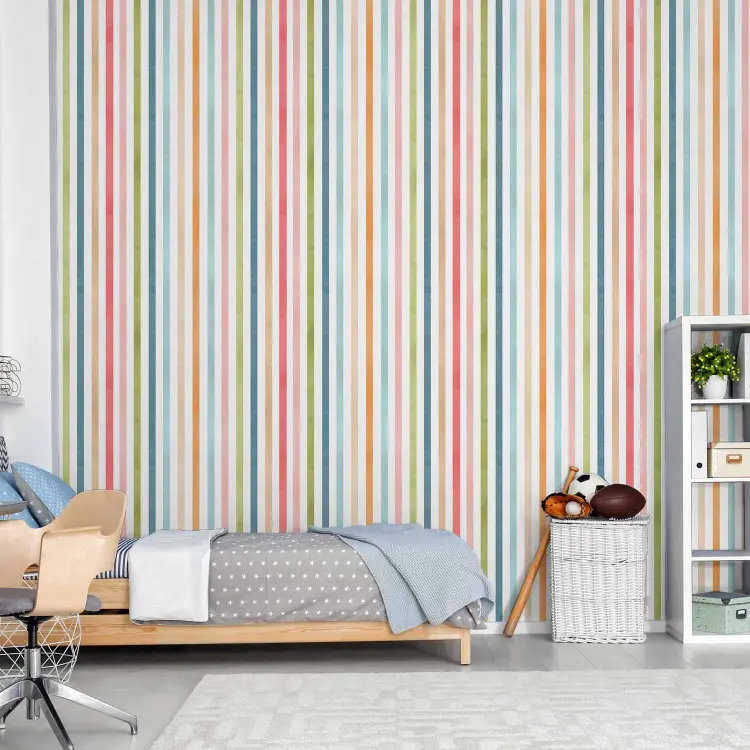 multicoloured stripe wallpaper