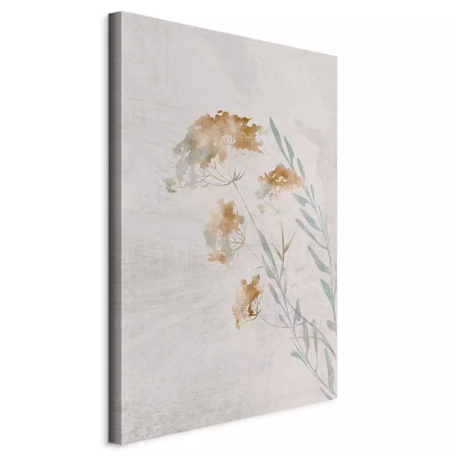 Canvas Spring Branches Vertical - plant landscape on a beige background