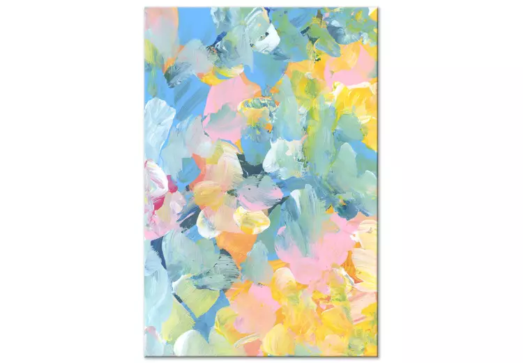 Canvas Painted Meadow (1-piece) Vertical - abstraction in cheerful colors