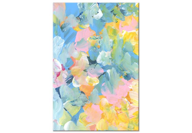 Canvas Painted Meadow (1-piece) Vertical - abstraction in cheerful colors