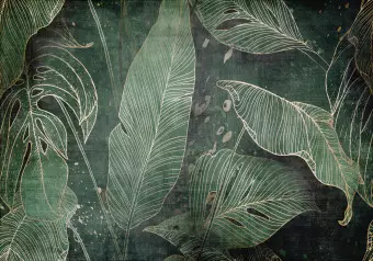 Photo Wallpaper In a Maze of Leaves - Second Variant Wallpaper Cropper